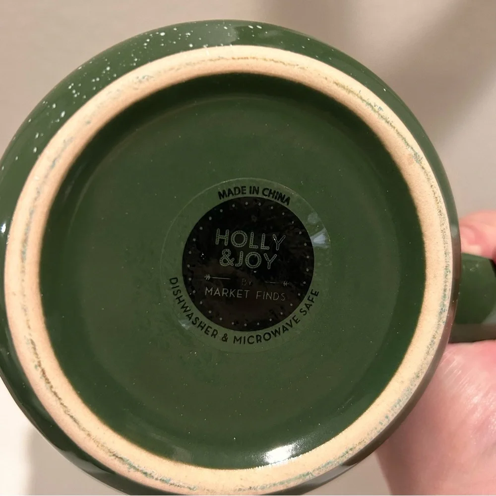Holly & Joy Baby Bear and Mama Bear Speckled Drinking Cups Set- Green‎ & Red